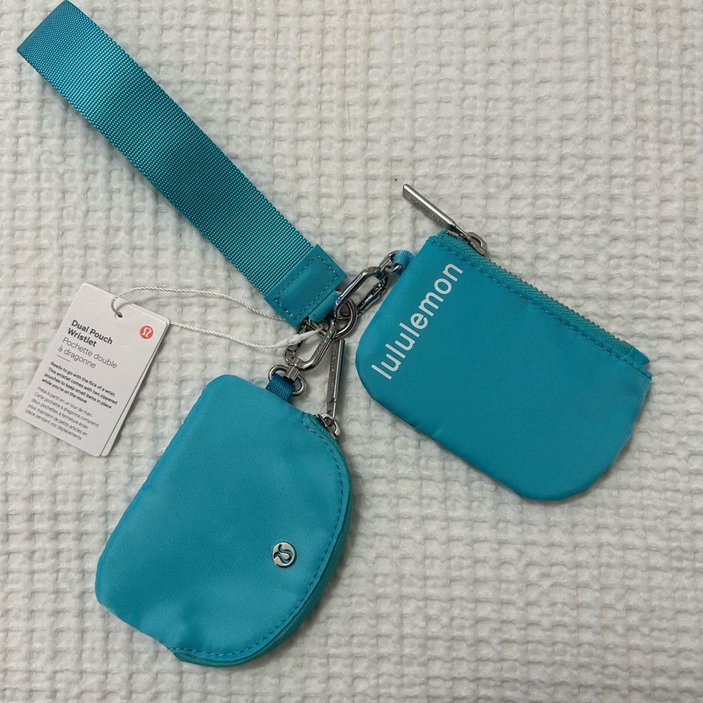 Lululemon Teal Dual Pouch Wristlet